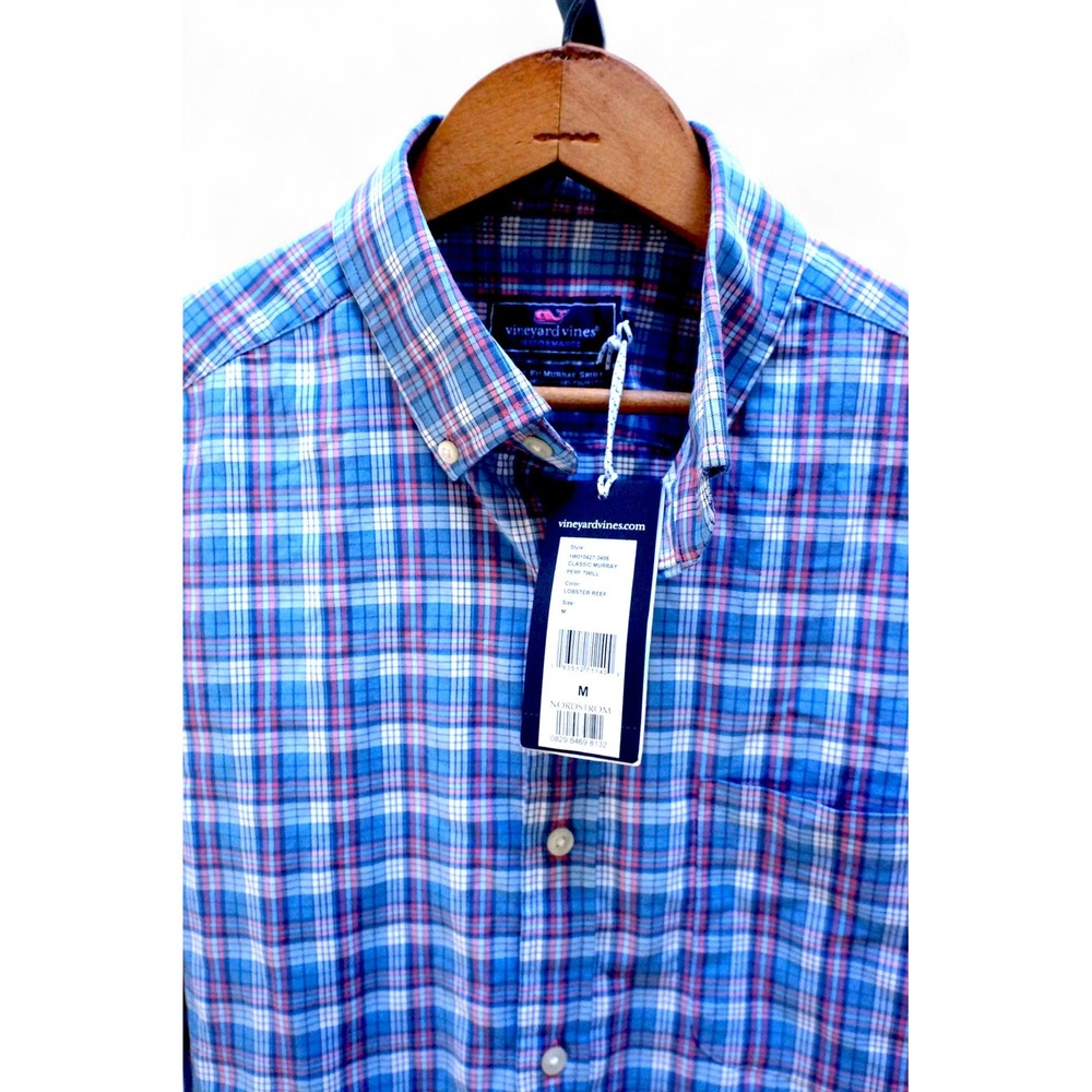 Vineyard Vines Men's Classic Fit‎ Murray Plaid Performance Button Down Shirt M - Picture 7 of 13